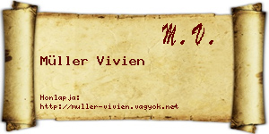 Müller Vivien névjegykártya