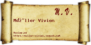 Müller Vivien névjegykártya